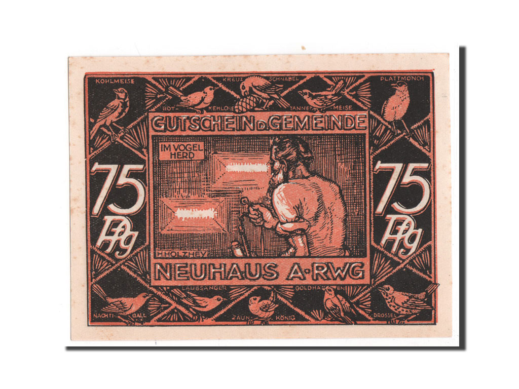 Banknote, Germany, Neuhaus am Rennweg Gemeinde, 75 Pfennig, 1921, UNC(65-70)