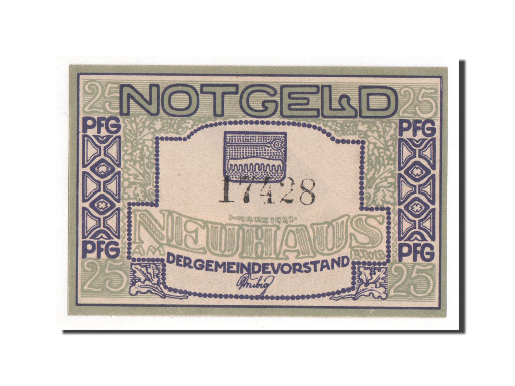 Banknote, Germany, Neuhaus am Rennweg Gemeinde, 25 Pfennig, 1921, UNC(65-70)