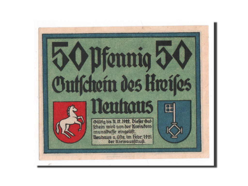 Geldschein, Deutschland, Neuhaus, 50 Pfennig, 1921, 1921-02-01, UNZ, Mehl:947.2