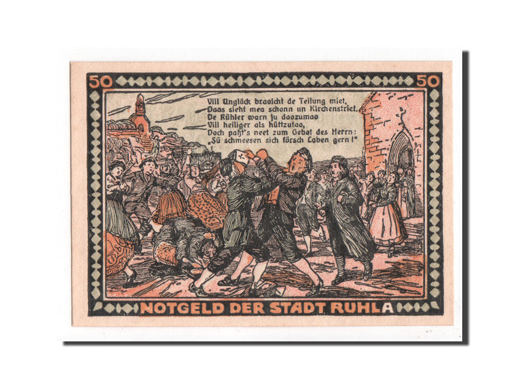 Banknote, Germany, Ruhla Stadte, 50 Pfennig, 1921, UNC(65-70), Mehl:1153.2