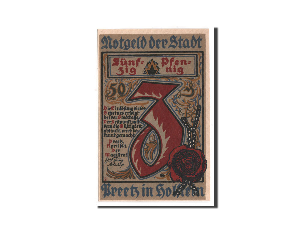 Billet, Allemagne, Preetz, 50 Pfennig, 1921, 1921-04-01, NEUF, Mehl:1071.3