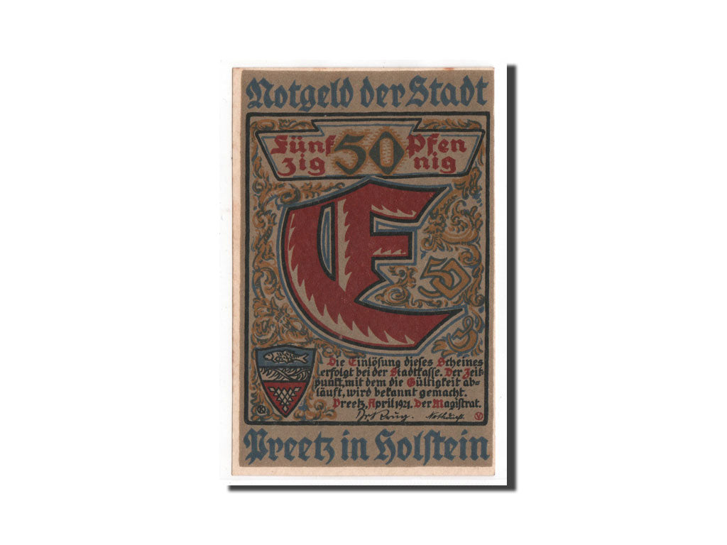 Billet, Allemagne, Preetz, 50 Pfennig, 1921, 1921-04-01, NEUF, Mehl:1071.3
