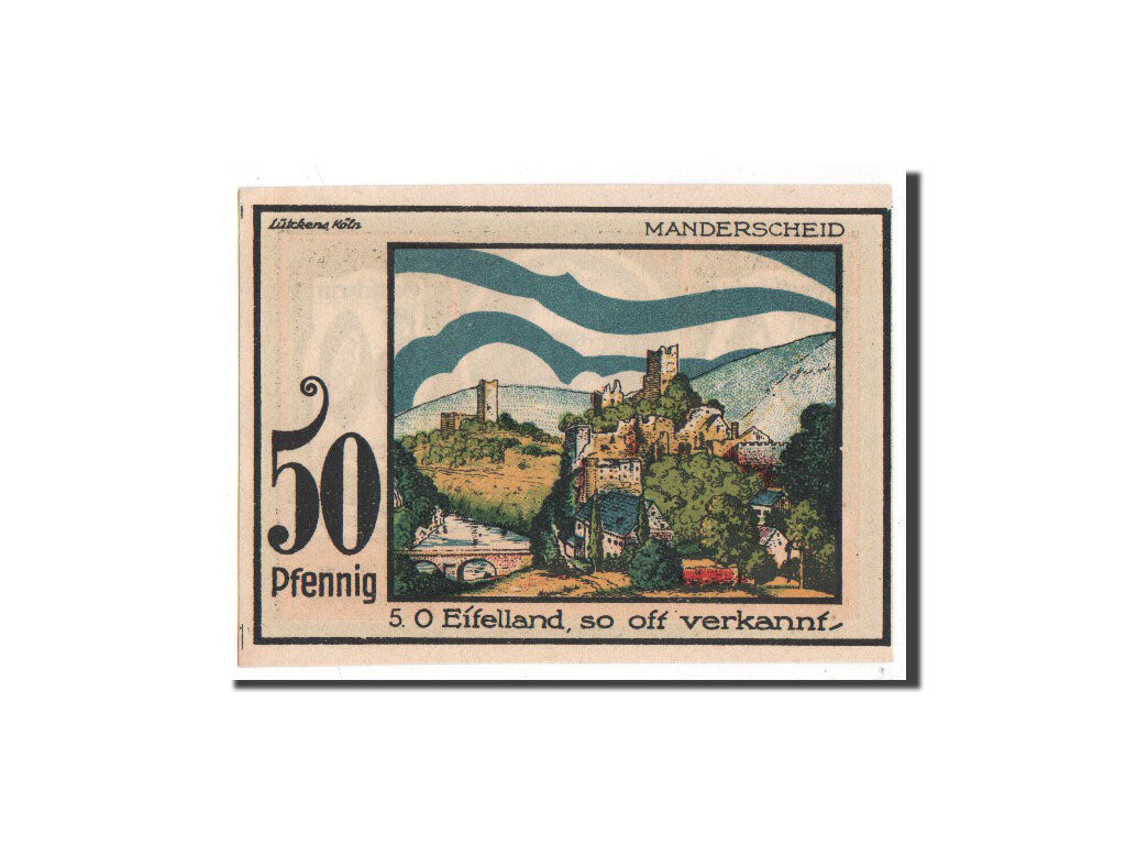 Banconote, Germania, Speicher Rheinland, 50 Pfennig, 1921, FDS, Mehl:1248.1