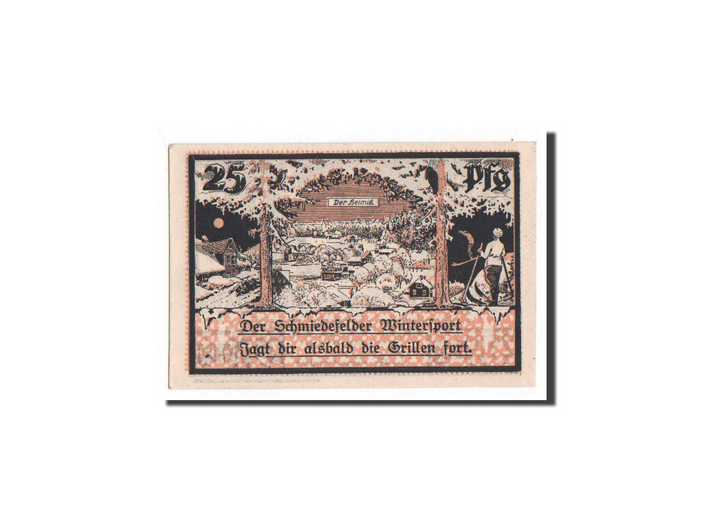 Banknote, Germany, Schmiedfeld Gemeinde, 25 Pfennig, UNC(65-70), Mehl:1187.3