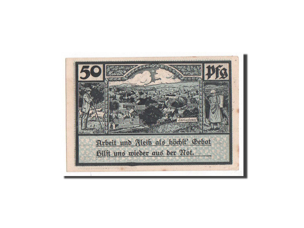 Banknote, Germany, Schmiedfeld Gemeinde, 50 Pfennig, UNC(65-70), Mehl:1187.2