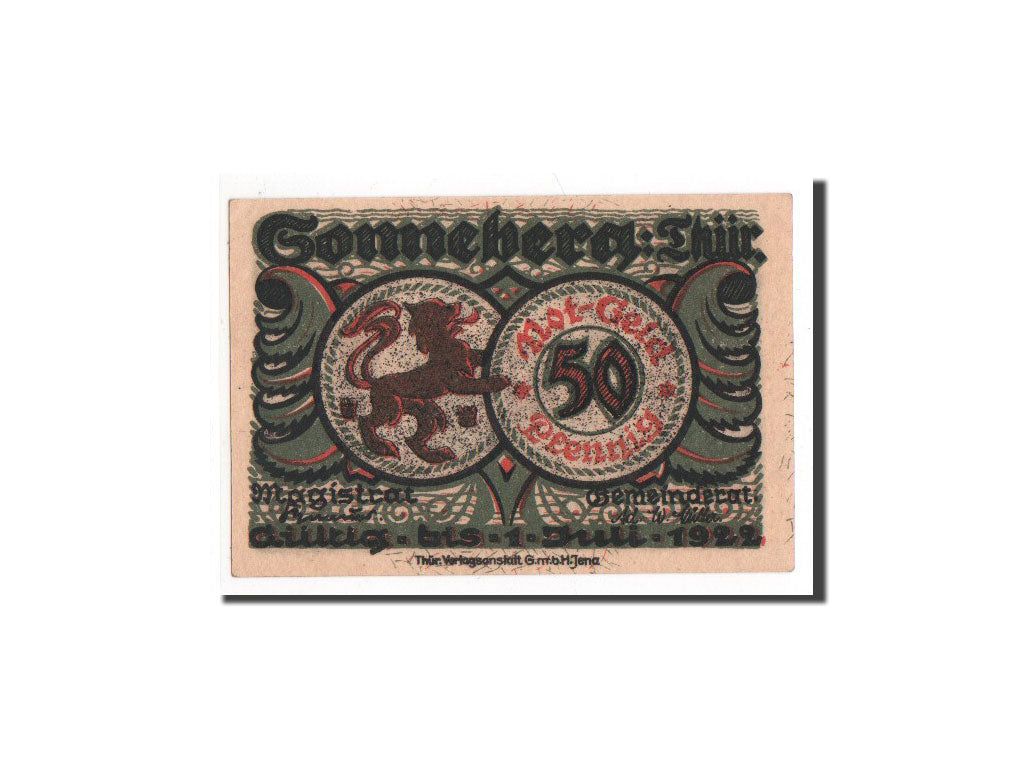 Banknote, Germany, Sonneberg, 50 Pfennig, UNC(65-70), Mehl:1244.2