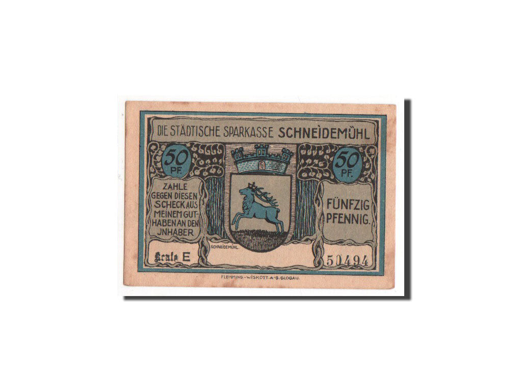 Billete, 50 Pfennig, Alemania, SC+