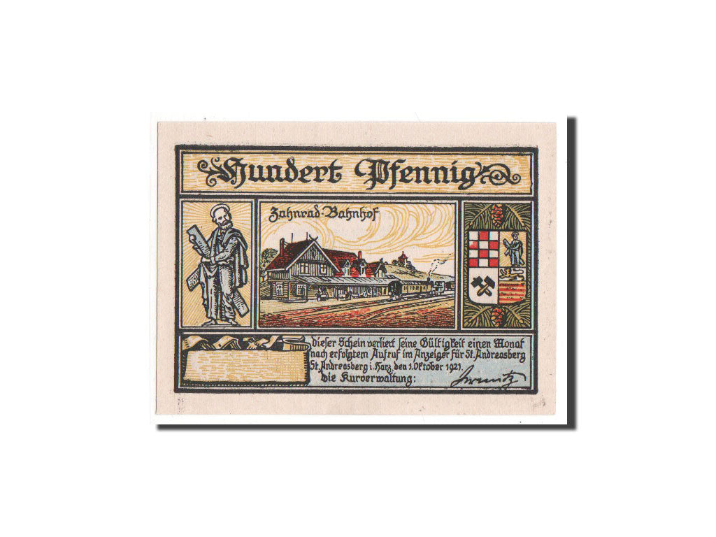 Banknote, Germany, Hannover, 100 Pfennig, 1921, UNC(65-70), Mehl:1164.1b