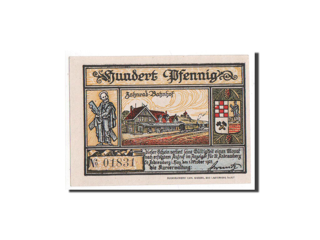 Banknote, Germany, Hannover, 100 Pfennig, 1921, UNC(65-70), Mehl:1164.1a