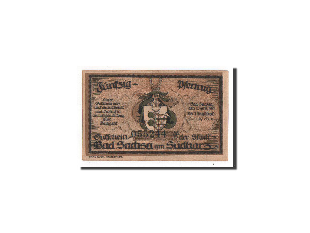 Banknote, Germany, Sachsa, 50 Pfennig, 1921, UNC(64), Mehl:1157.1