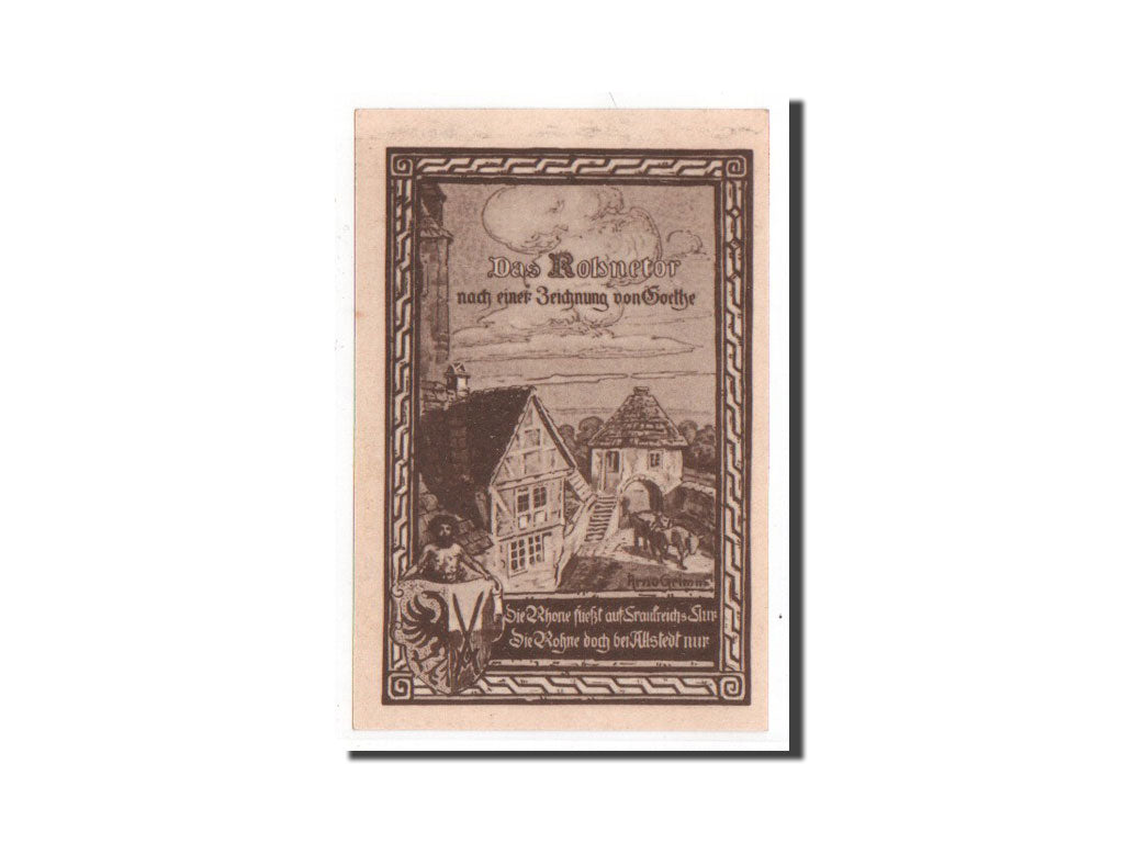 Banknote, Germany, Allstedt, 50 Pfennig, 1921, UNC(65-70), Mehl:15.1