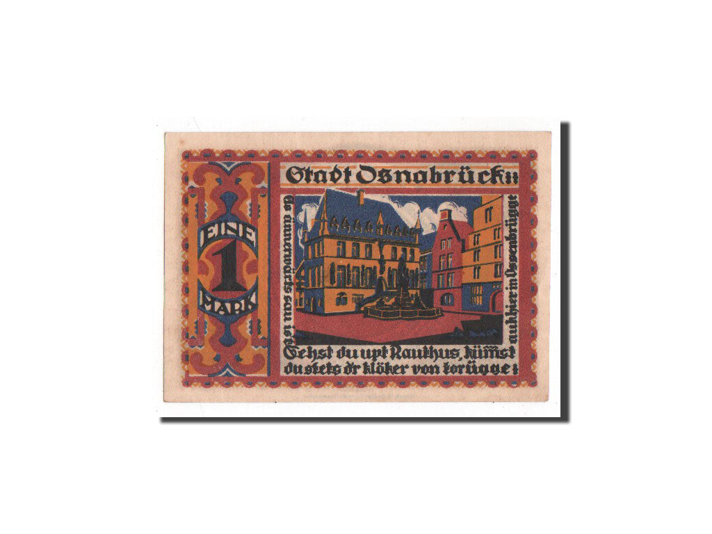 Banknote, Germany, Hannover, 1 Mark, 1921, 1921-07-01, UNC(65-70), Mehl:1032.1