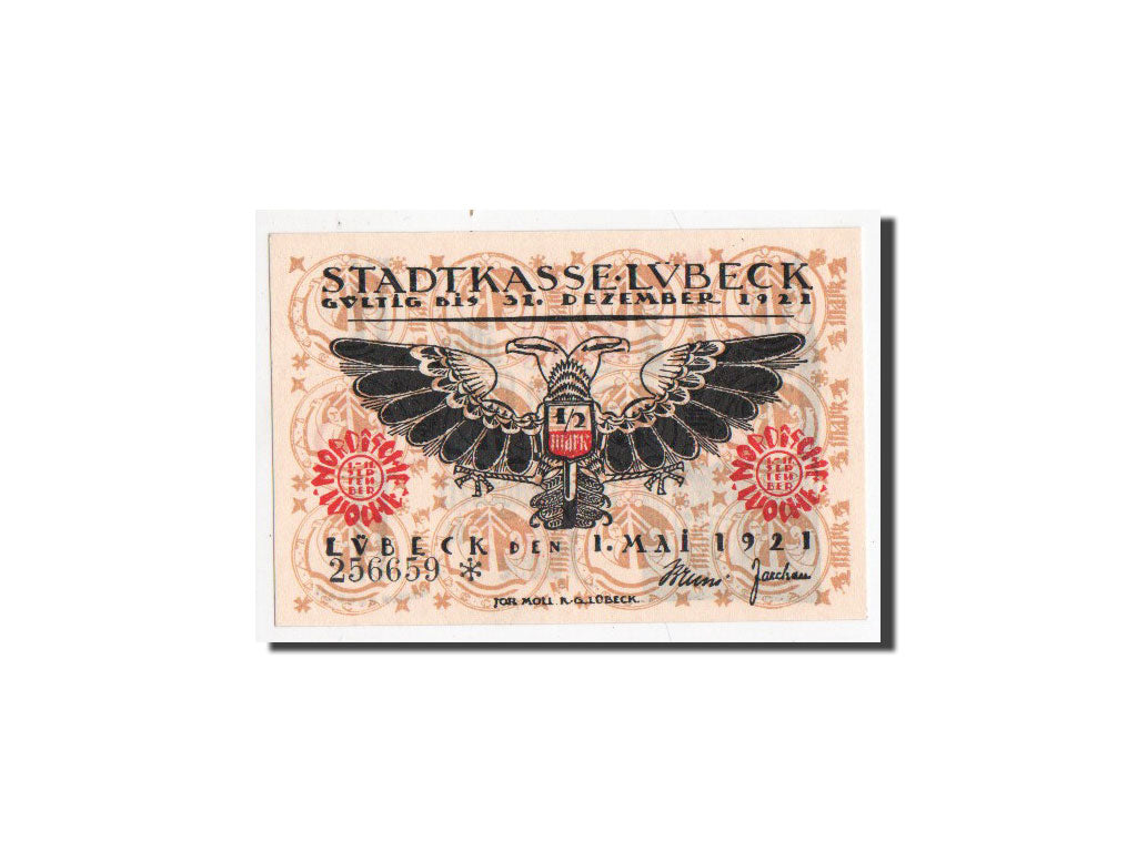 Banknote, Germany, Lübeck, 50 Pfennig, 1921, UNC(65-70), Mehl:831.3