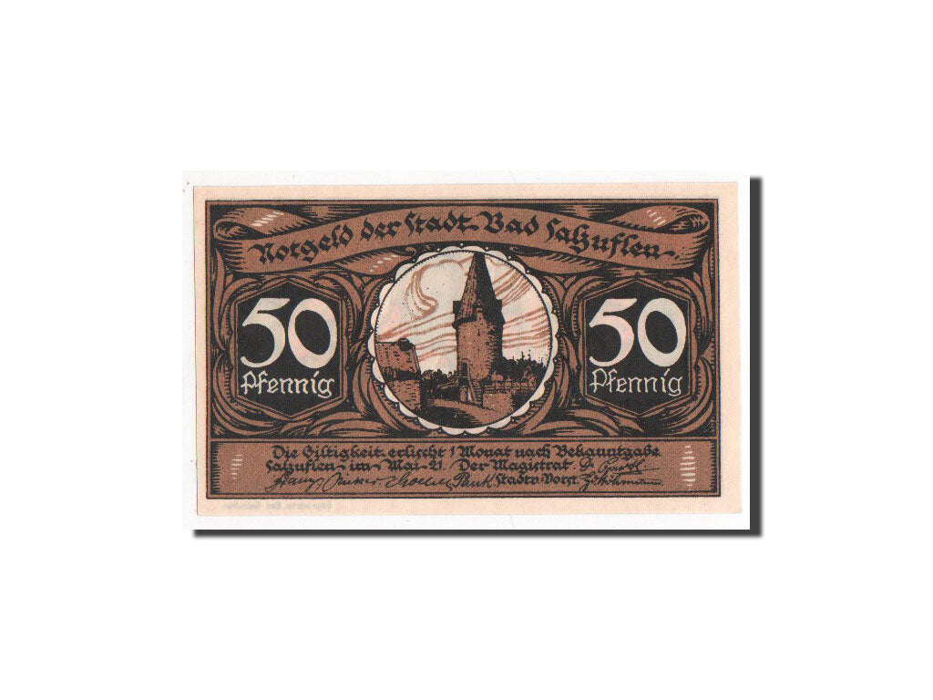 Banknote, Germany, Salzuflen Bad, 50 Pfennig, 1921, 1921-05-01, UNC(65-70)