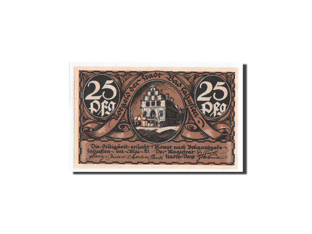 Banknote, Germany, Salzuflen Bad, 25 Pfennig, 1921, 1921-05-01, UNC(65-70)