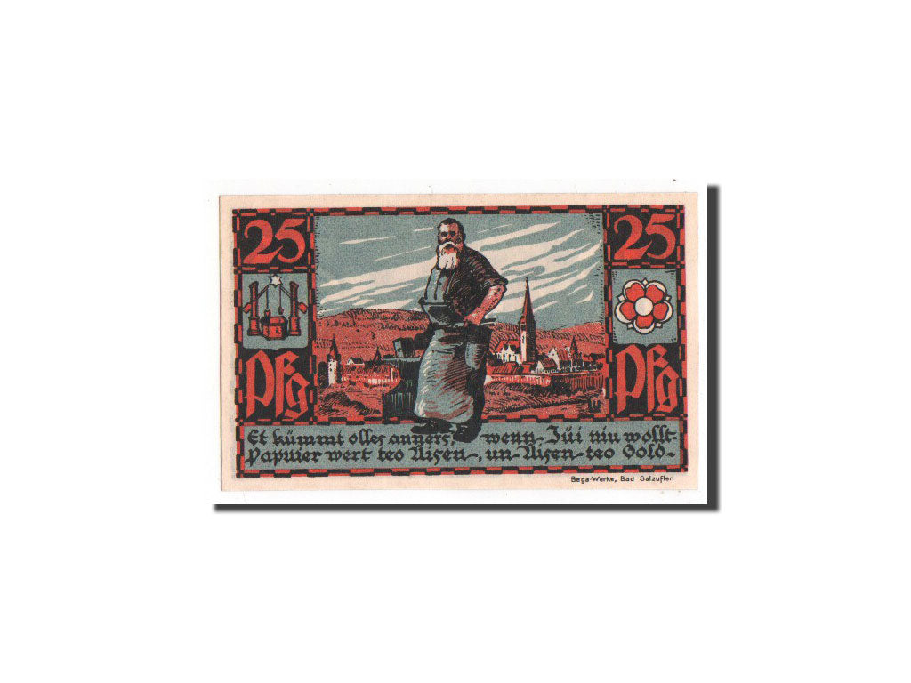 Banknote, Germany, Salzuflen Bad, 25 Pfennig, 1921, 1921-05-01, UNC(65-70)