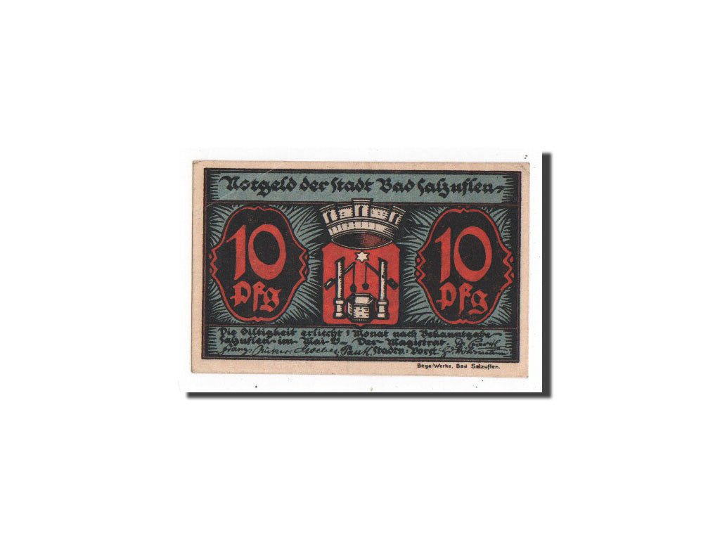 Banknote, Germany, Salzuflen Bad, 10 Pfennig, 1921, 1921-05-01, UNC(64)