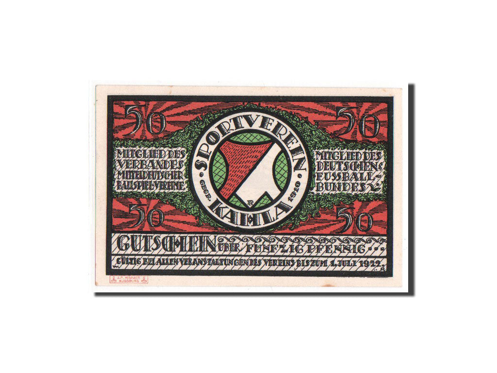 Banknote, Germany, Kahla Stadt, 50 Pfennig, UNC(65-70), Mehl:667.2