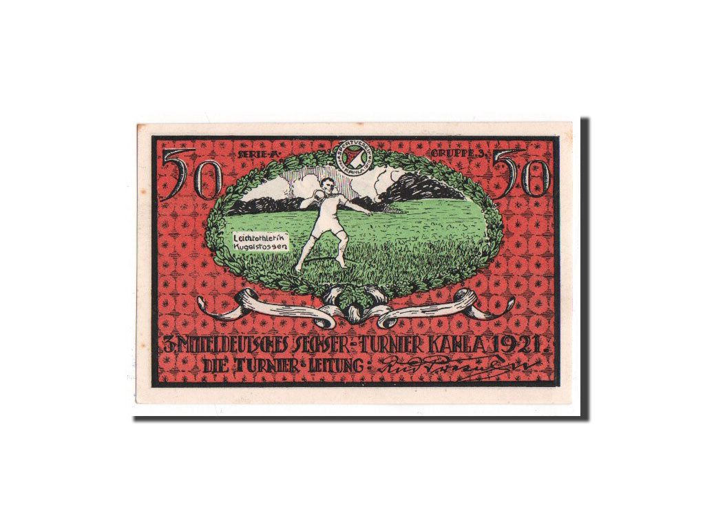 Banknote, Germany, Kahla Stadt, 50 Pfennig, UNC(65-70), Mehl:667.2