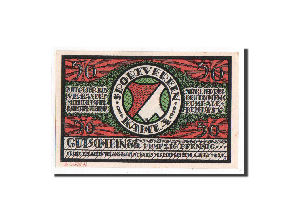 Banknote, Germany, Kahla Stadt, 50 Pfennig, UNC(65-70), Mehl:667.2