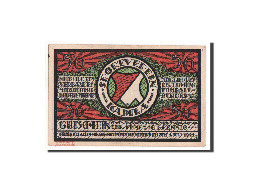 Banknote, Germany, Kahla Stadt, 50 Pfennig, UNC(65-70), Mehl:667.2