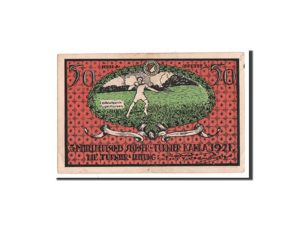Banknote, Germany, Kahla Stadt, 50 Pfennig, UNC(65-70), Mehl:667.2