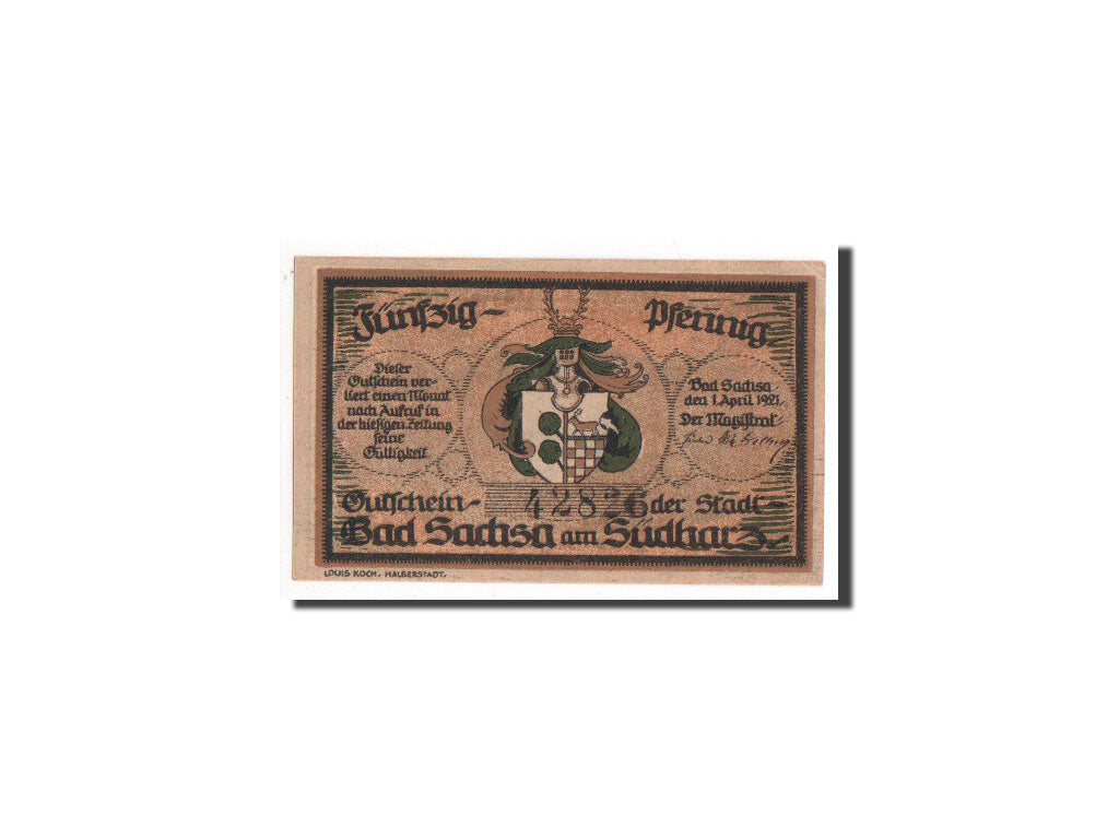 Banknote, Germany, Sachsa, 50 Pfennig, 1921, UNC(65-70), Mehl:1157.2
