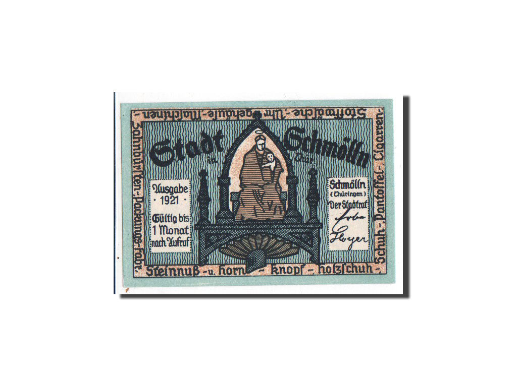 Banknote, Germany, Schmolln, 50 Pfennig, 1921, UNC(65-70), Mehl:1189.2