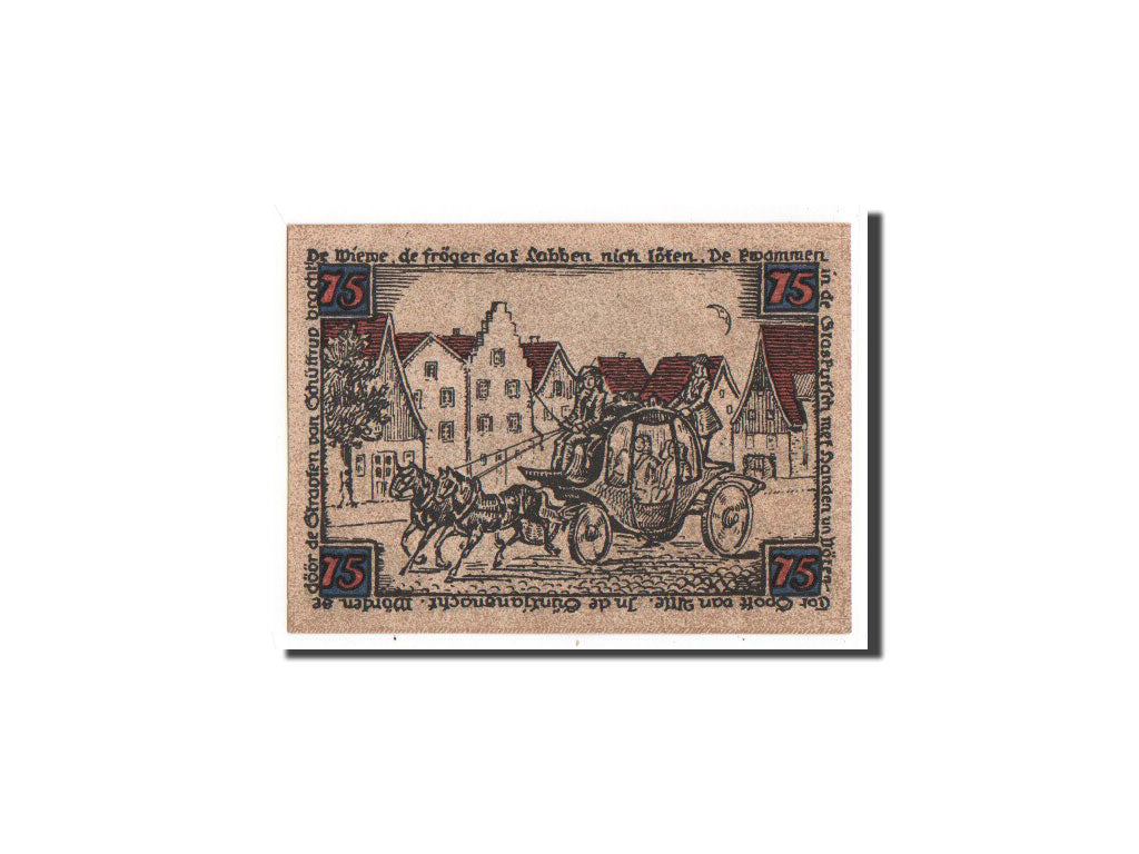 Banknote, Germany, Schuttorf, 75 Pfennig, 1921, UNC(65-70), Mehl:1202.1
