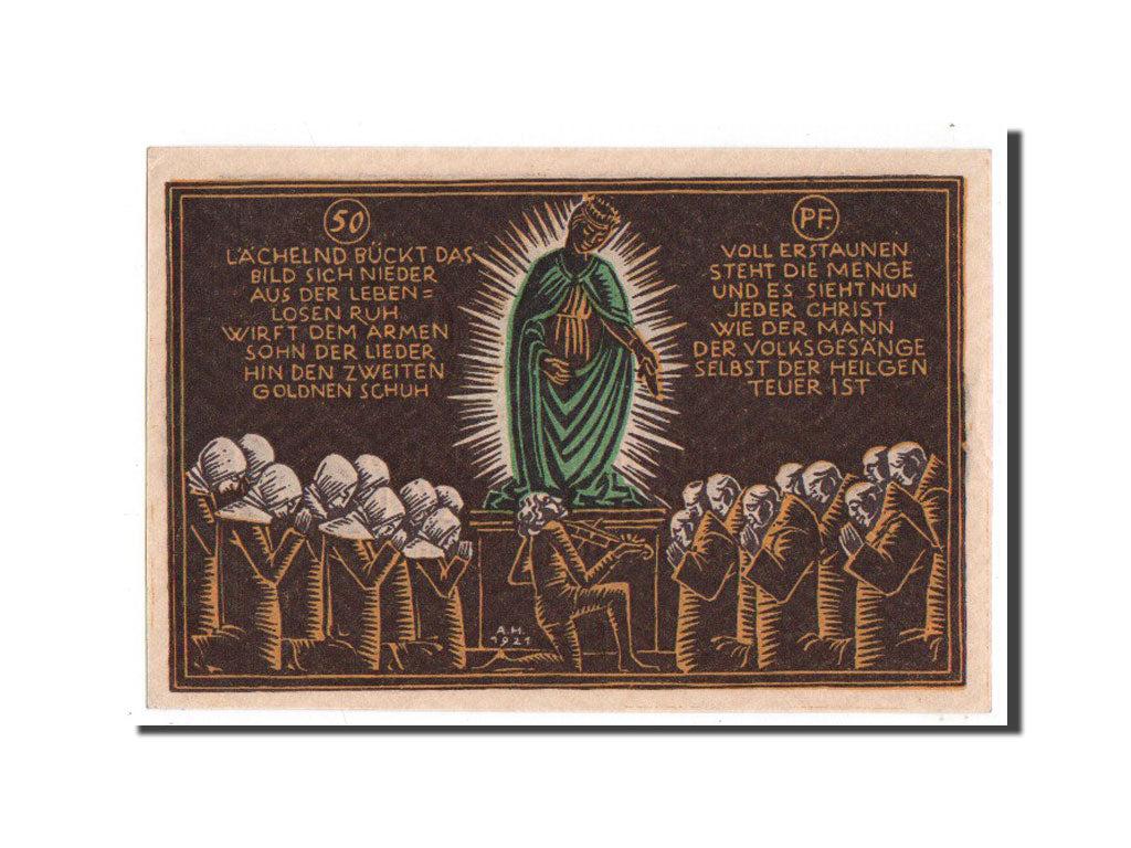 Banknote, Germany, Württemberg, 50 Pfennig, 1921, UNC(65-70), Mehl:1205.1