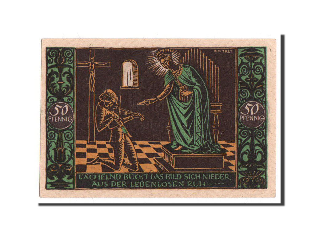 Banknote, Germany, Württemberg, 50 Pfennig, 1921, UNC(65-70), Mehl:1205.1