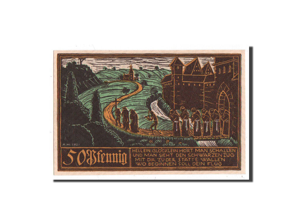 Banknote, Germany, Württemberg, 50 Pfennig, 1921, UNC(65-70), Mehl:1205.1