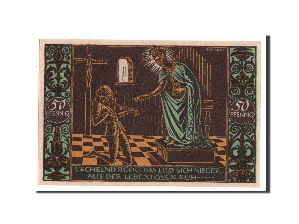 Banknote, Germany, Württemberg, 50 Pfennig, 1921, UNC(65-70), Mehl:1205.1