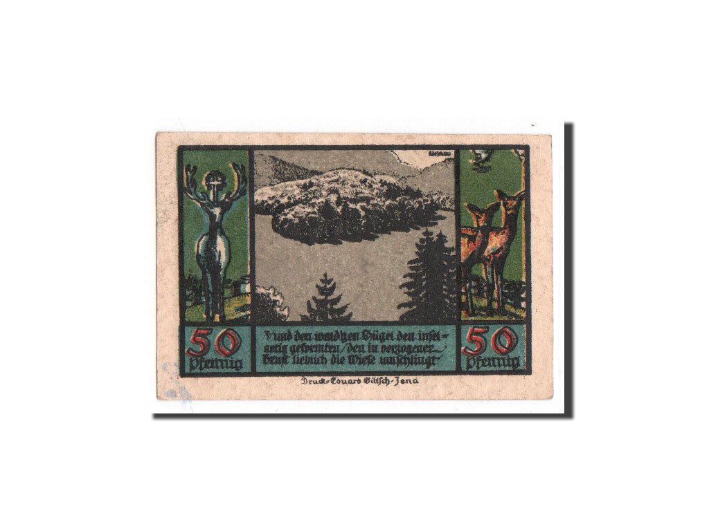 Banknote, Germany, Schwarzburg Stadt, 50 Pfennig, 1922, UNC(65-70), Mehl:1208