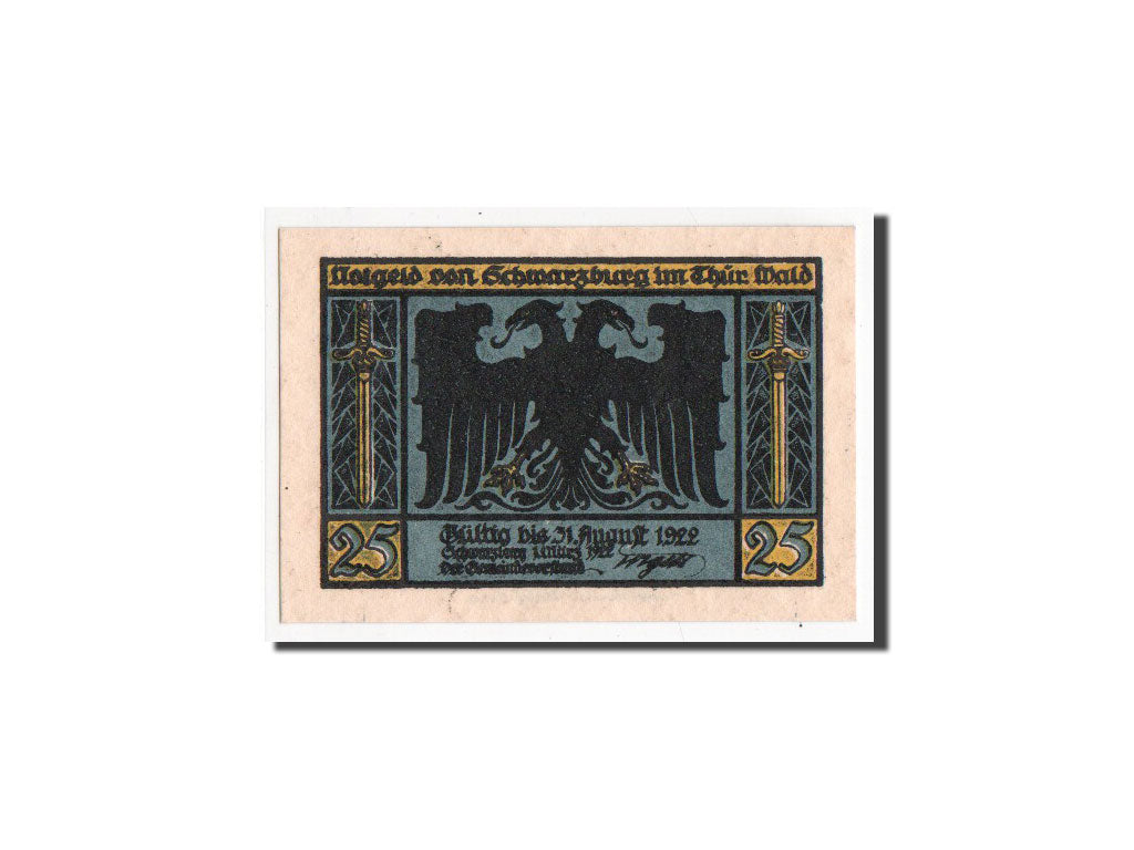 Banknote, Germany, Schwarzburg Stadt, 25 Pfennig, 1922, UNC(65-70), Mehl:1208