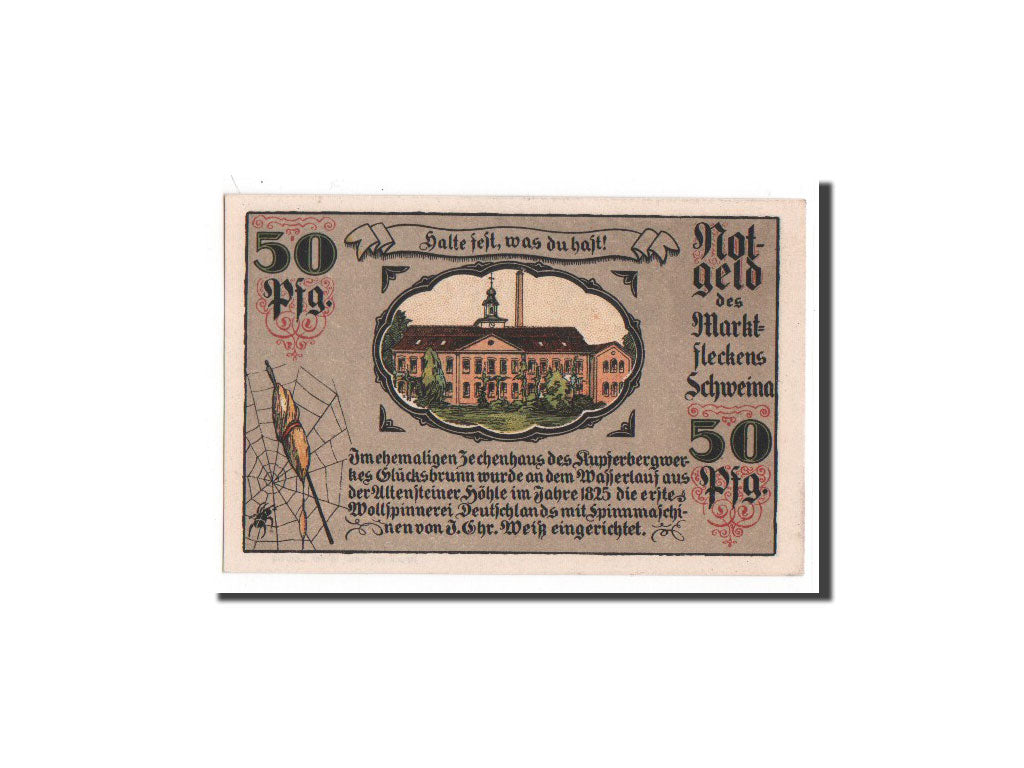 Banknote, Germany, Schweina Marktflecken, 50 Pfennig, 1921, UNC(65-70)
