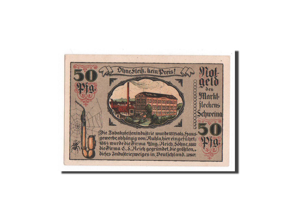 Banknote, Germany, Schweina Marktflecken, 50 Pfennig, 1921, UNC(65-70)