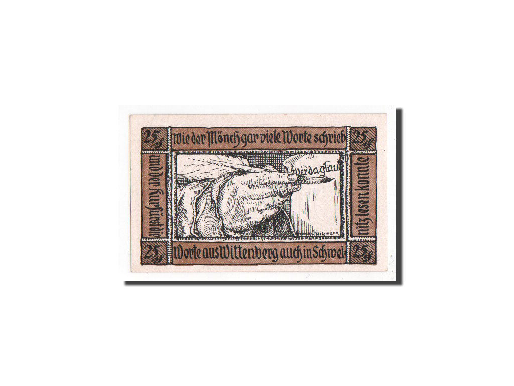 Billet, Allemagne, Schweinitz Stadt, 25 Pfennig, 1921, NEUF, Mehl:1212.1