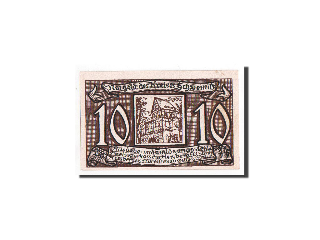 Banknote, Germany, Schweinitz Stadt, 10 Pfennig, 1921, UNC(64), Mehl:1212.1