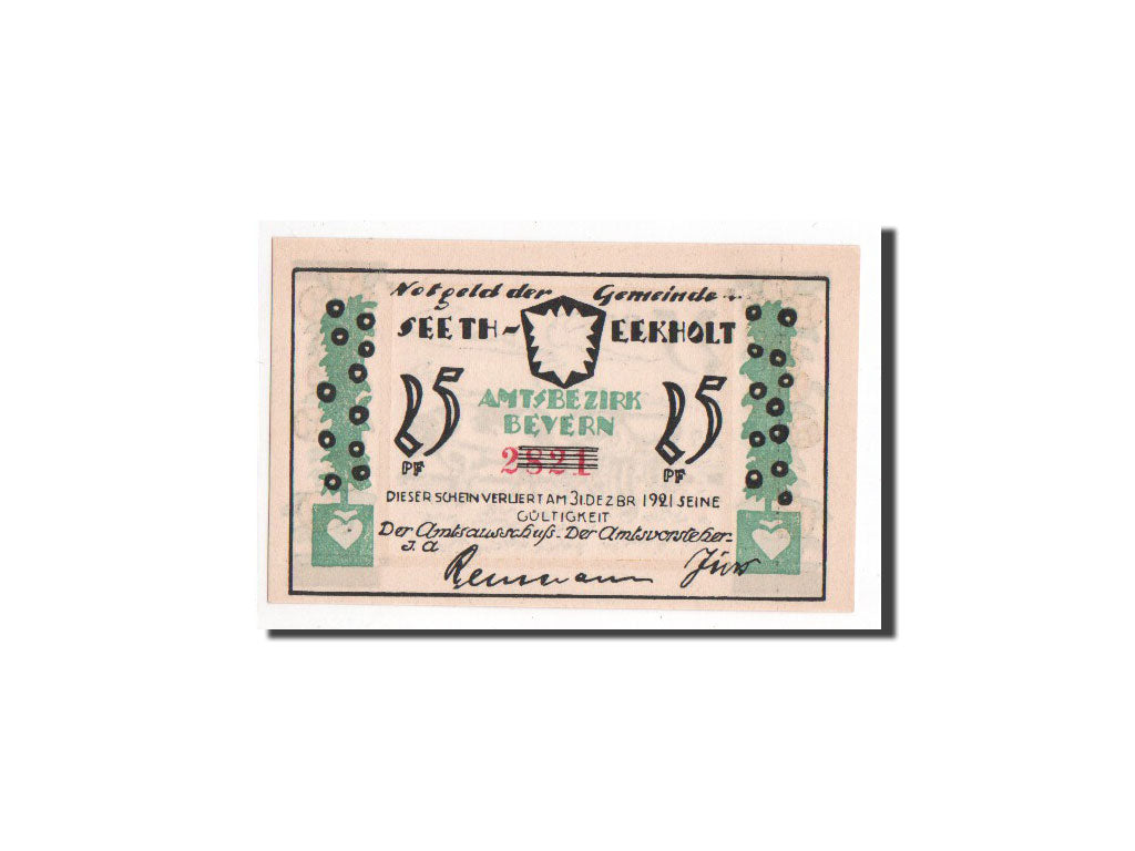 Banknote, Germany, Seeth Eckholt Gemeinde, 25 Pfennig, UNC(65-70), Mehl:1217.1a