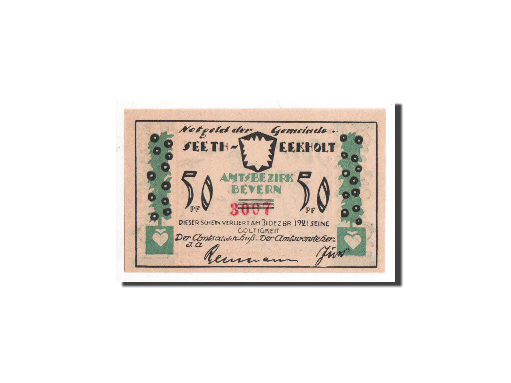 Banknote, Germany, Seeth Eckholt Gemeinde, 50 Pfennig, UNC(65-70), Mehl:1217.1a