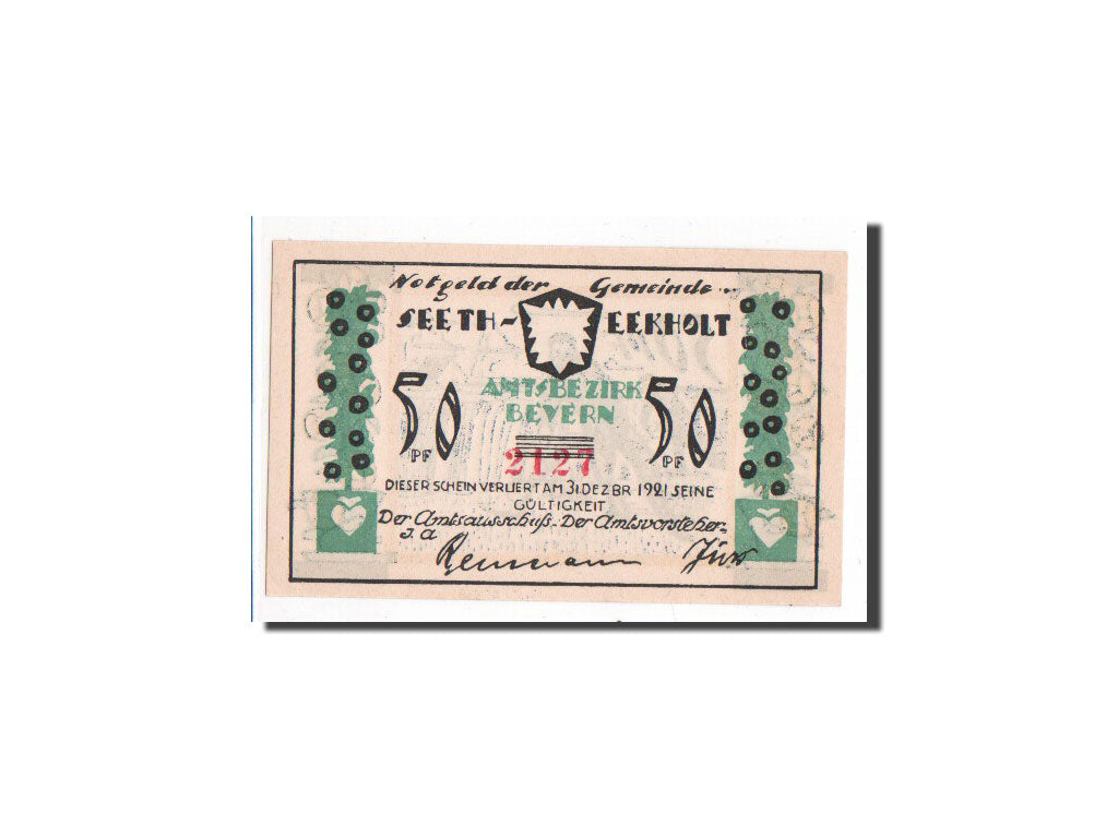 Banknote, Germany, Seeth Eckholt Gemeinde, 50 Pfennig, UNC(65-70), Mehl:1217.1a