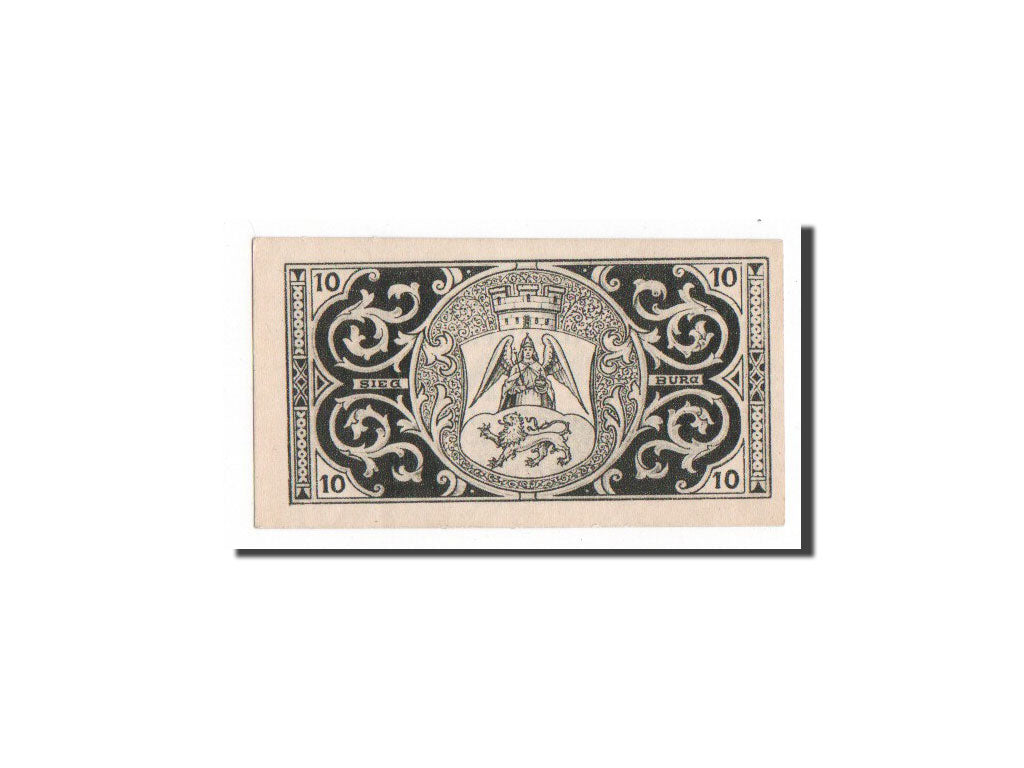 Banknote, Germany, Siegburg, 10 Pfennig, 1921, UNC(65-70), Mehl:1225.1