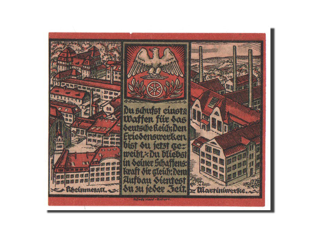 Banknote, Germany, Sommerda Thur, 1 Mark, 1921, UNC(65-70), Mehl:1230.1