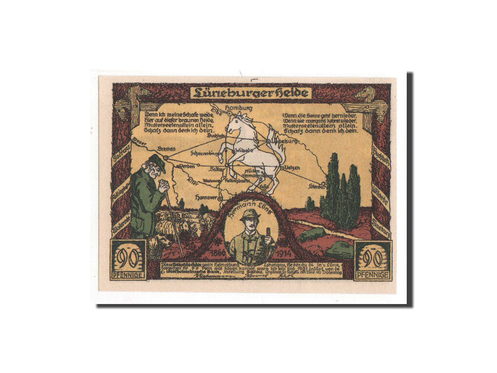 Banknote, Germany, Soltau Hannover, 90 Pfennig, UNC(65-70), Mehl:1238.1
