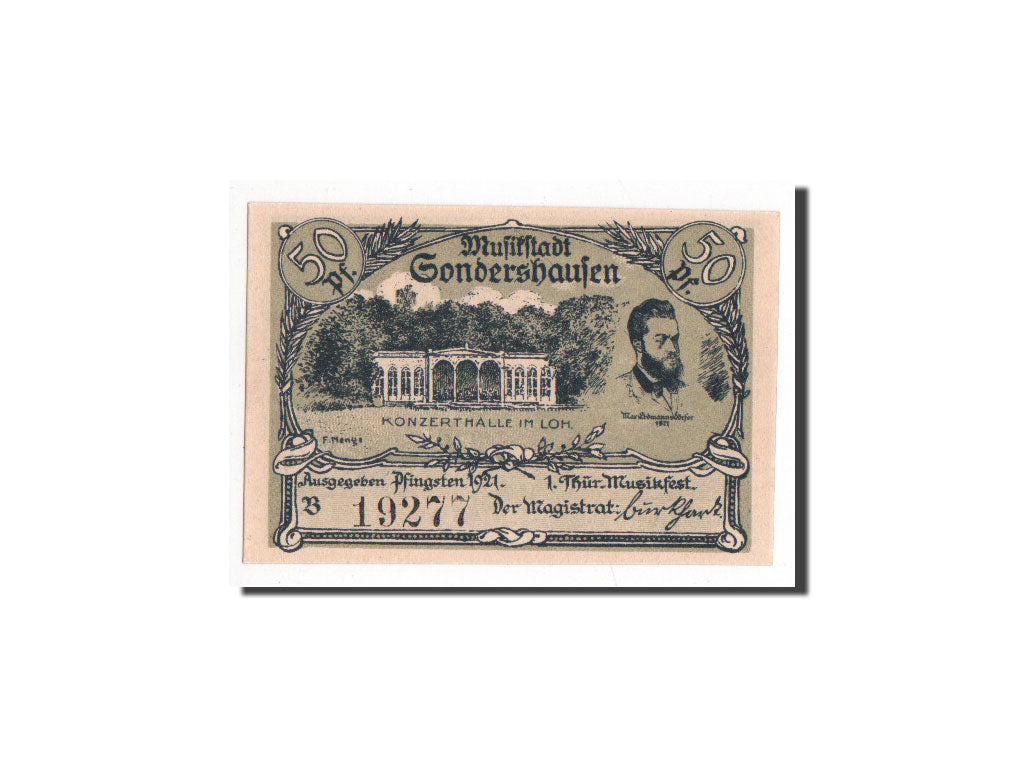 Banconote, Germania, Sondershausen, 50 Pfennig, 1921, FDS, Mehl:1241.4a