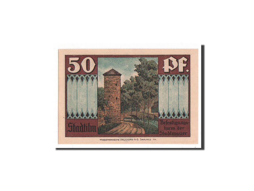 Banknote, Germany, Stadtilm, 50 Pfennig, 1921, UNC(65-70), Mehl:1250.1a