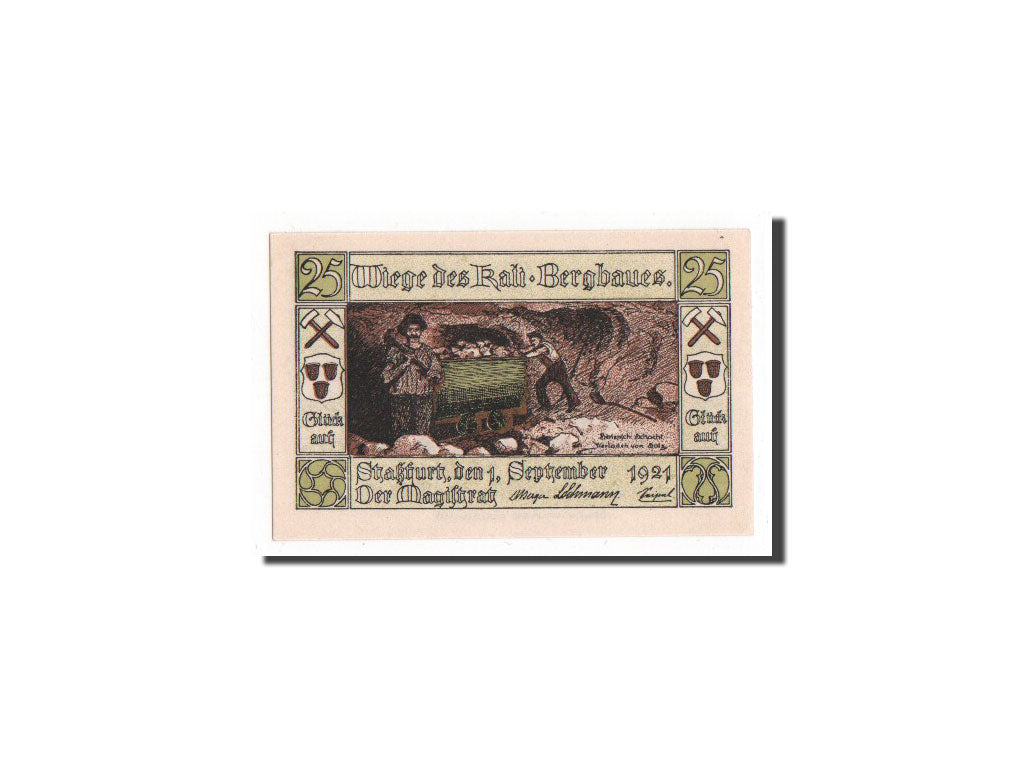 Banknote, Germany, Stassfurt, 25 Pfennig, 1921, UNC(65-70), Mehl:1256.1a