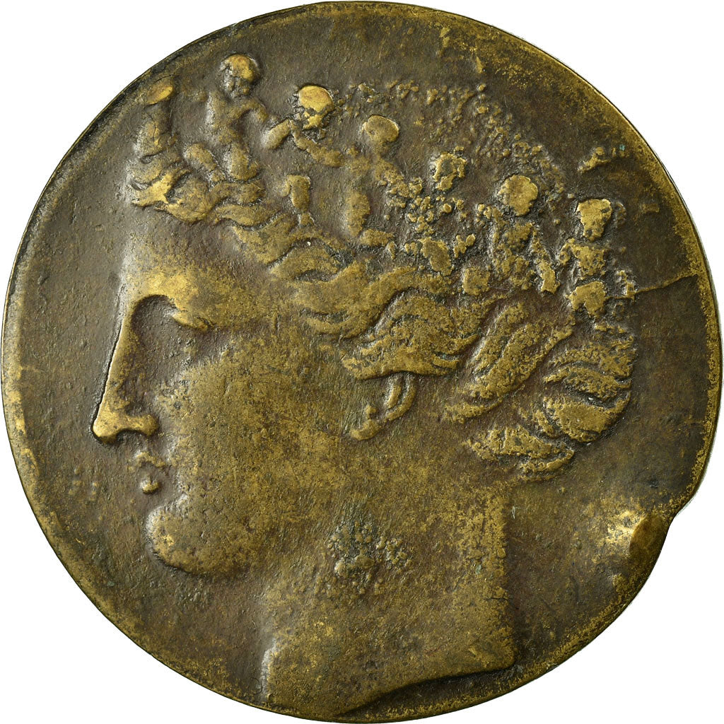 Moneta, Francia, 5 Francs, 1843, Paris, BB, Bronzo