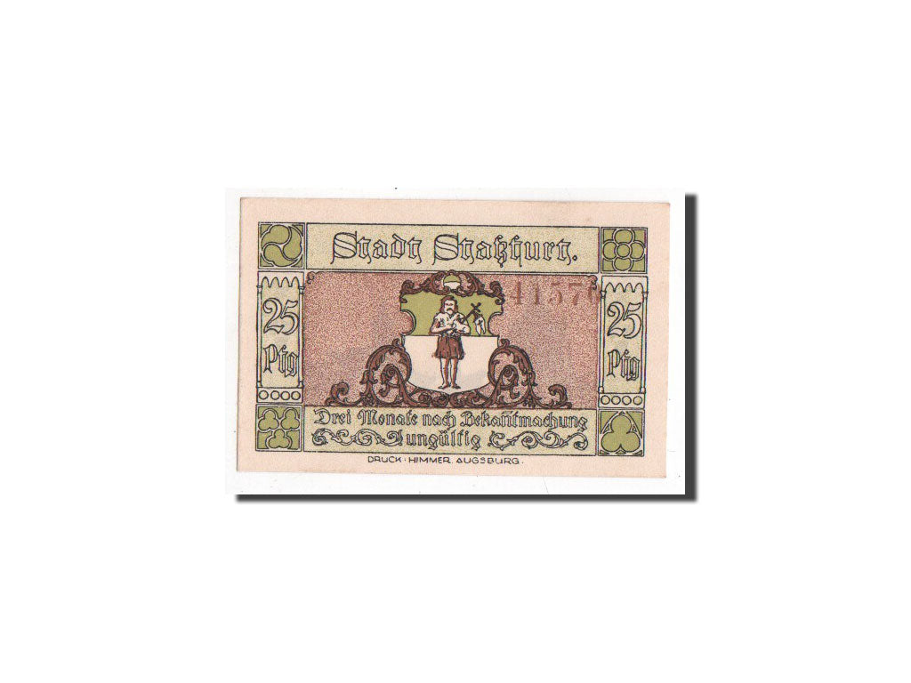 Banknote, Germany, Stassfurt, 25 Pfennig, 1921, UNC(65-70), Mehl:1256.1a